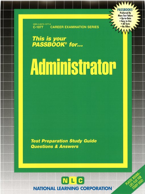 Title details for Administrator by National Learning Corporation - Available